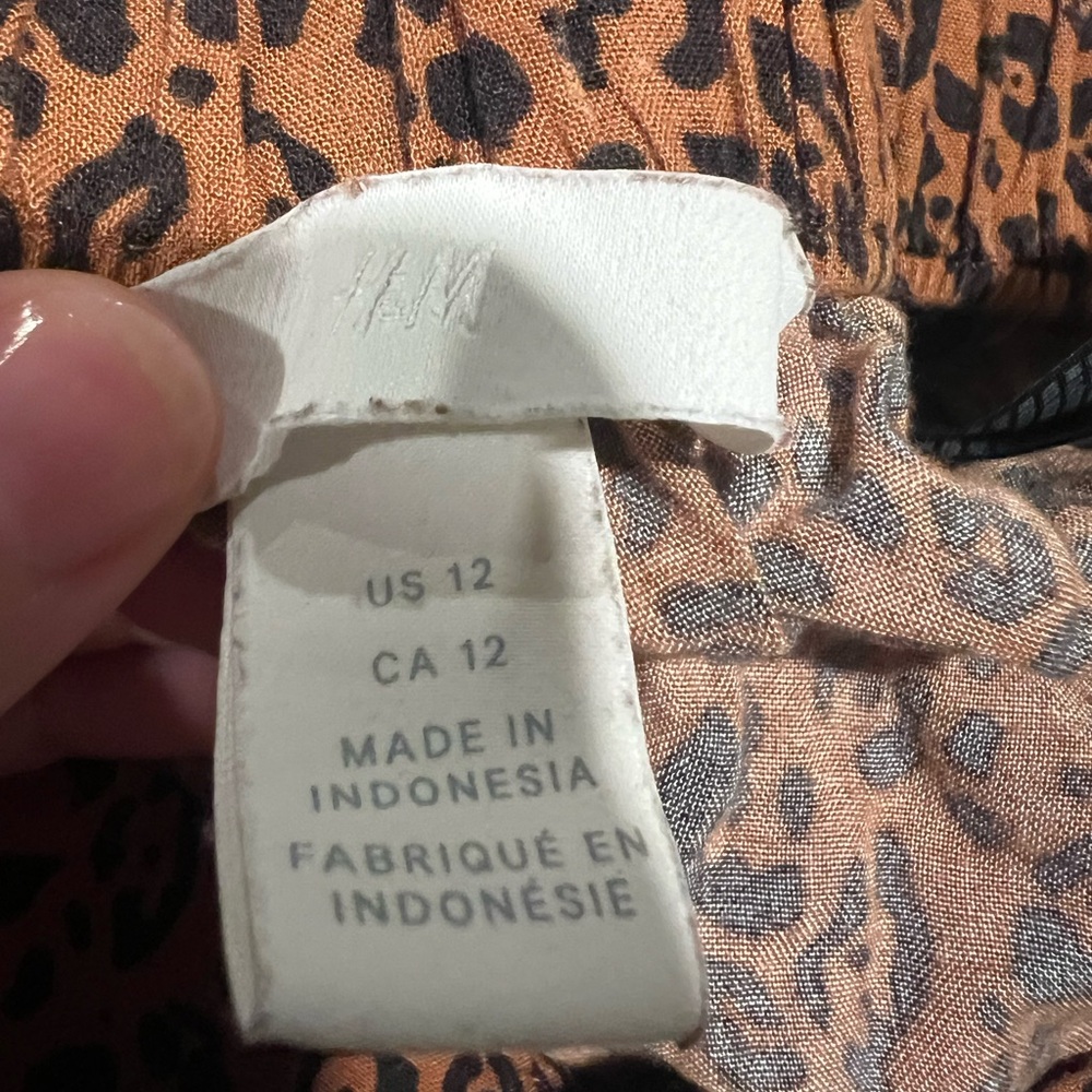 H&M cropped wide leg cheetah print - Picture 5 of 5